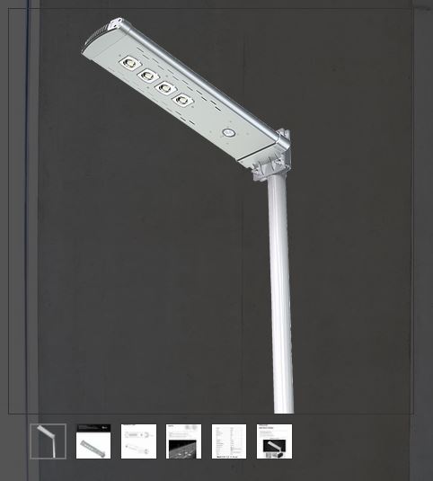 LAMPADAIRE SOLAIRE SSL-06N 3000 Lumens All in one Solar Street Light