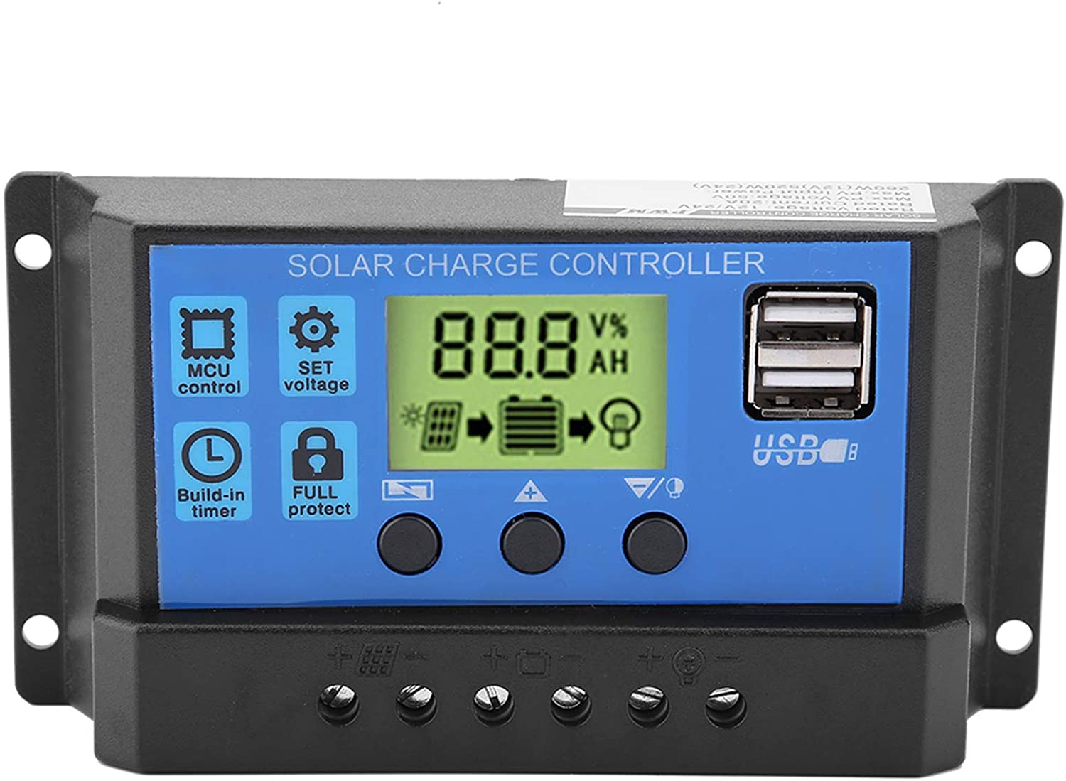 REGULATEUR PANNEAU SOLAIRE 12V24V 10A XD1600