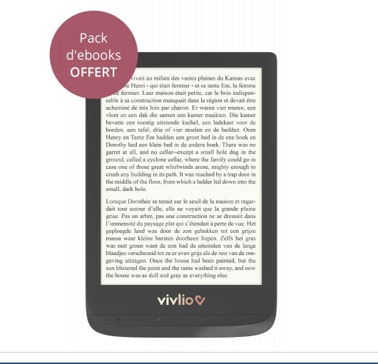 VIVLIO Liseuse Touch Lux 4 noi 512 MO - 8 GO - 15.24CM 758 x 1 024 - 212 dpi